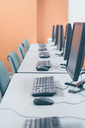 Empty Desk Computers
